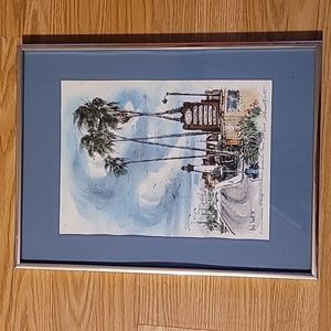 David Norton Watercolor Painting Signed Fisherman's Wharf Channel Islands 50/200